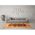 thumbnail image 3 of Ahgly Company Indoor Round Oriental Orange Industrial Area Rugs, 3' Round, 3 of 4