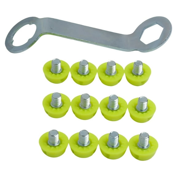 Plastic Football Boot Studs Pack of 12 Ideal for Replacing Damaged Ones Green 7Mm
