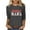 Dark Gray tops for women, variant on Baikeli Orders Delivery Mothers Day Shirts for Women 2024 Summer Casual Tops O-Neck Shirts 3/4 Sleeve Tee Loose Letter Printed Blouses Summer Tops for Women 2024