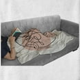 thumbnail image 6 of Live Laugh Love Soft Flannel Fleece Throw Blanket, Romance Valentine's Day Theme Calligraphy Art Heart Butterfly, Cozy Plush for Indoor and Outdoor Use, 70" x 90", Pale Pink Black White, by Ambesonne, 6 of 6