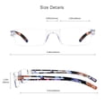 thumbnail image 4 of LAMBBAA 2 Pack Reading Glasses, Blue Light Blocking Computer Reading Glasses for Women and Men, Anti Glare Lightweight Readers(Floral,+4.50), 4 of 5