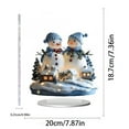 thumbnail image 3 of E Creative Winter Santa Snowman Acrylic Stand Holiday Home Decoration Gift Ornament Tabletop Display Design E, 3 of 6
