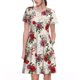 thumbnail image 1 of Disketp Rose Flowers para Vestido de Manga Corta para Mujeres, Vestidos de Verano para Mujeres, Casual y Holgado para la Playa, 1 of 6