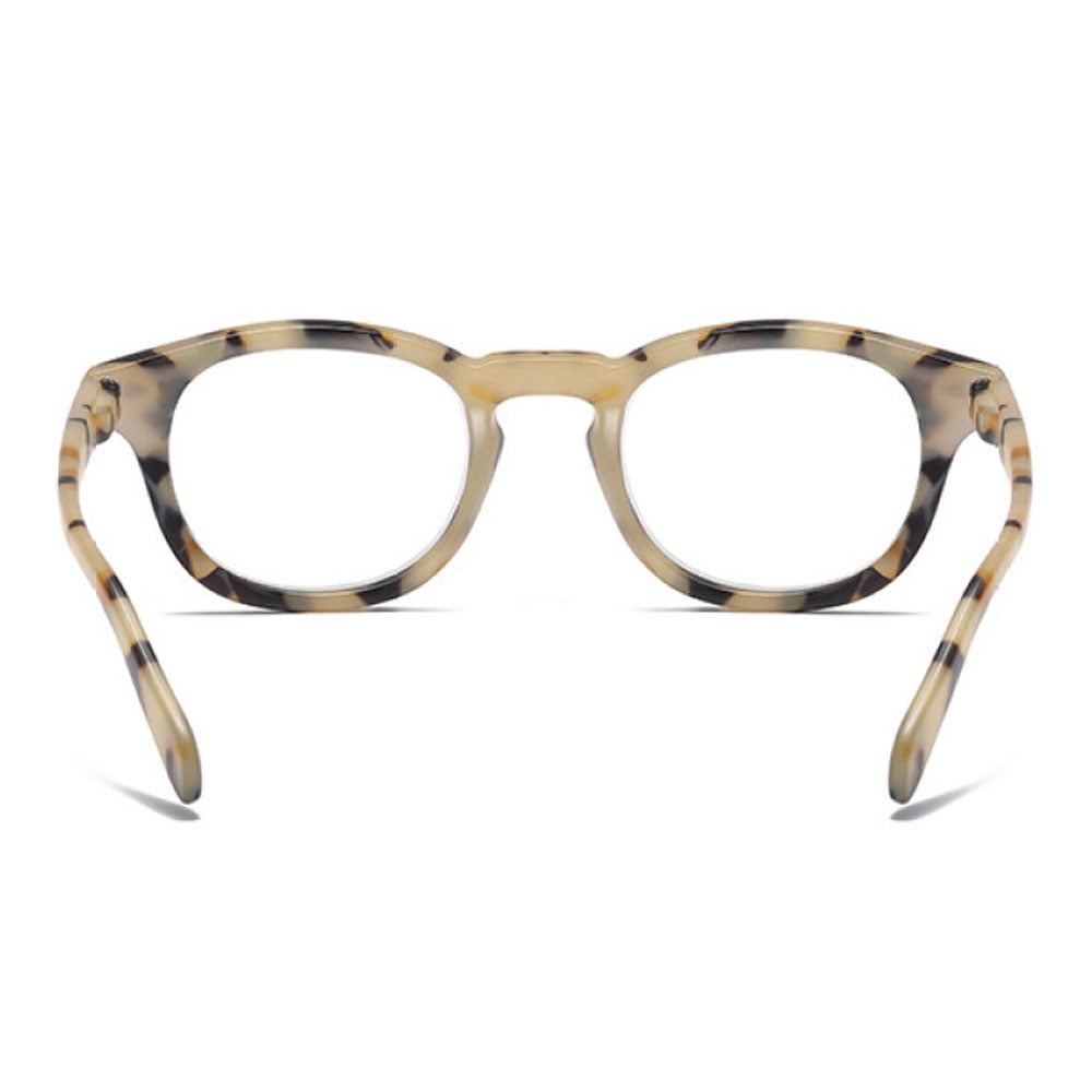 3 Pairs of Square Blue Light Blocking Reading Glasses, Trendy Classic Yellow Spring Hinge Readers +3.00 for Women and Men