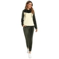 thumbnail image 3 of Uniexcosm 2 Piece Velvet Outfits for Women Pullover Lounge Set Sleepwear, 3 of 10