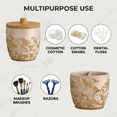 thumbnail image 3 of Decozen Bathroom Accessories Set of 6: Dispenser Toothbrush Holder Soap Dish & More - Silver Gold, 3 of 6