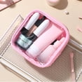 thumbnail image 1 of FENGGUIQU Bolsa Para Cosméticos Con Parte Frontal Transparente Y Cierre De Cremallera Rosa, 1 of 6
