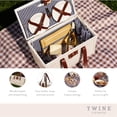 thumbnail image 3 of Twine Tahoe Cream Picnic Basket for 4, Party and Outdoor Gifts 28 Piece Set, 3 of 9