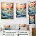 thumbnail image 4 of Designart "Blue Kinetic Waves II" Nautical & Beach Floater Framed Wall Art Living Room, 4 of 7