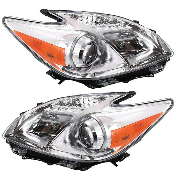 New Pair Of Halogen Headlights Compatible With Toyota Prius Five Hatchback 4 Door 1.8L 2012 2013 2014 2015 By Part Number 8113047520 8117047520