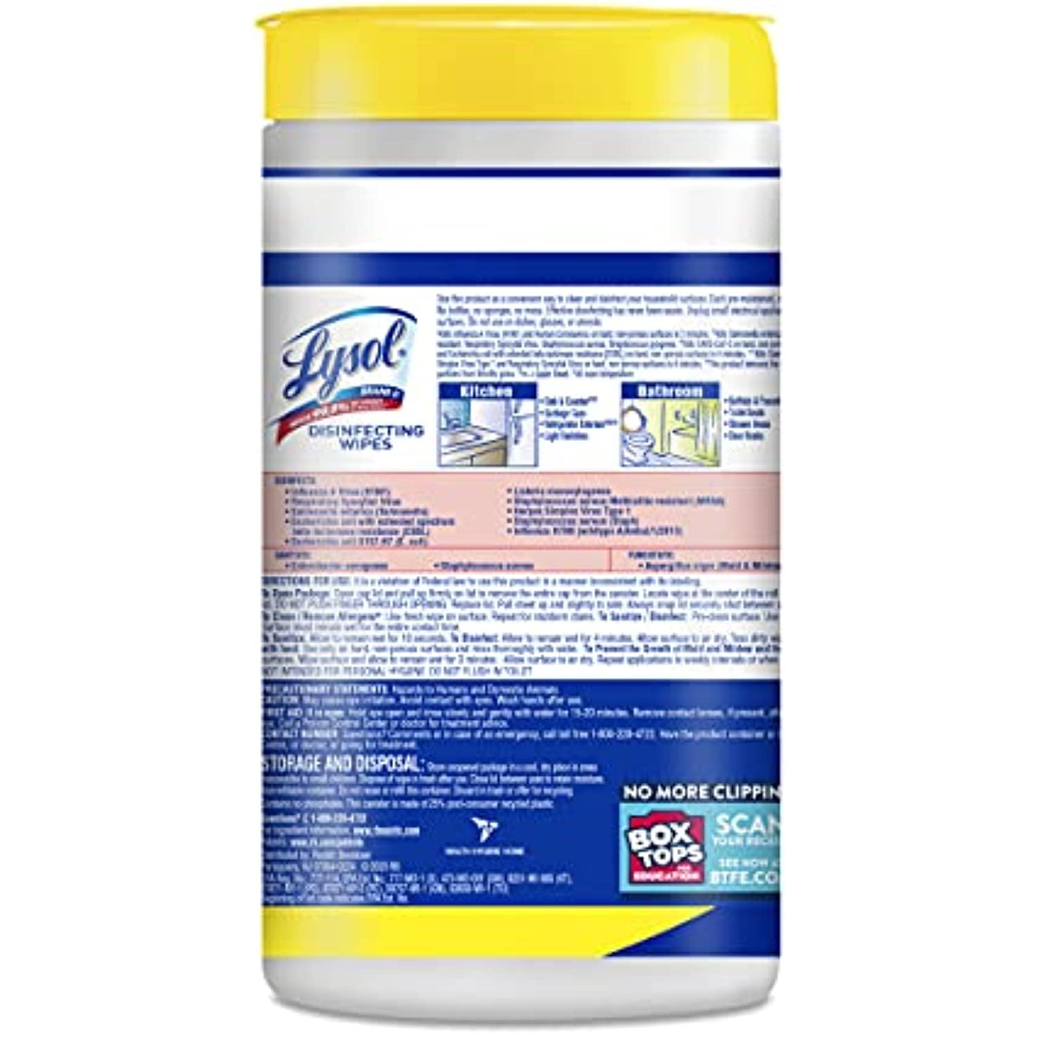 Lysol Disinfectant Wipes, Multi-Surface Antibacterial Cleaning Wipes, For Disinfecting and Cleaning, Lemon and Lime Blossom, 80 Count (Pack of 4)