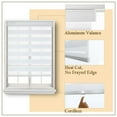thumbnail image 3 of Cordless Free-Stop Light Filtering Zebra Roller Blinds for Bedroom/Living Room/Office,30"Wx72"H White, 3 of 6