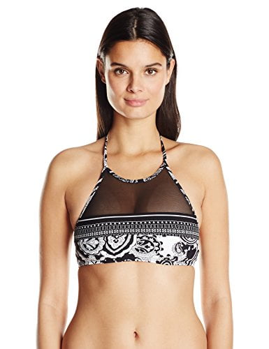 black high neck halter bikini