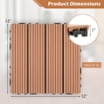 thumbnail image 3 of Gymax 36PCS Interlocking Deck Tiles 12'' x 12'' Waterproof All Weather Flooring Covering, 3 of 9