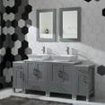 thumbnail image 5 of 72" Bathroom Vanity Cabinet  Washbasin Solid Wood Marble Pattern Top with Sink,Mirror,Faucet & Drain,Grey, 5 of 9