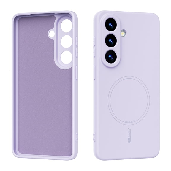 Magnetic Case for Samsung Galaxy S26, Shockproof Protective Ultra Slim Silicone Rubber Lightweight Phone Cover with Anti-Scratch Microfiber Lining for Samsung Galaxy S26, Purple