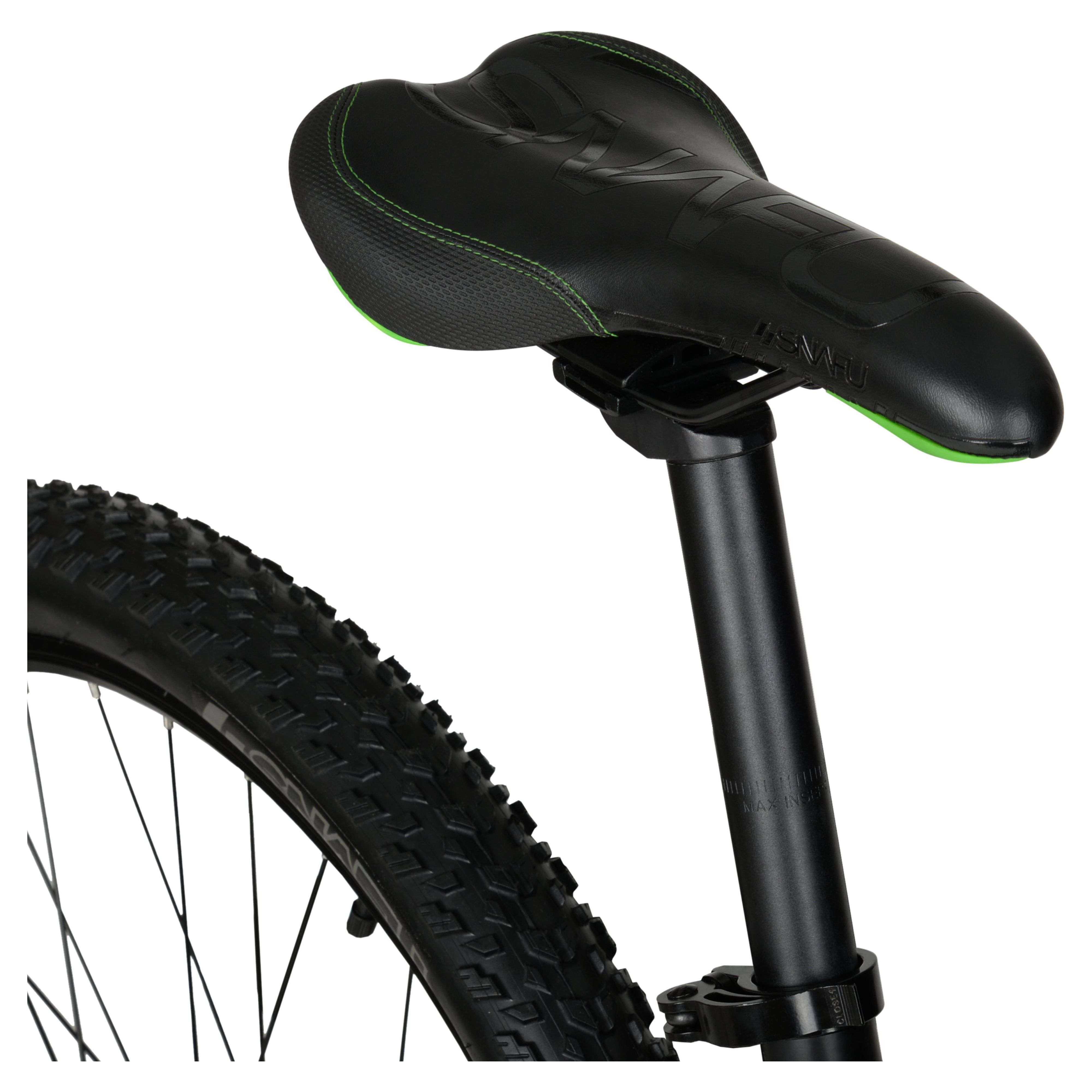 Hyper Bicycles 26" Carbon Fiber Men's Mountain Bike, Black/Green - image 5 of 12