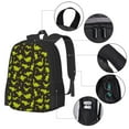 thumbnail image 3 of Balery Cute Cartoon Dinosaurs Green Silhouette Pattern Backpack for Men and Women - Durable 600D Oxford Cloth -Large Capacity, Water-Resistant School, Travel, and Hiking Bag, 3 of 7