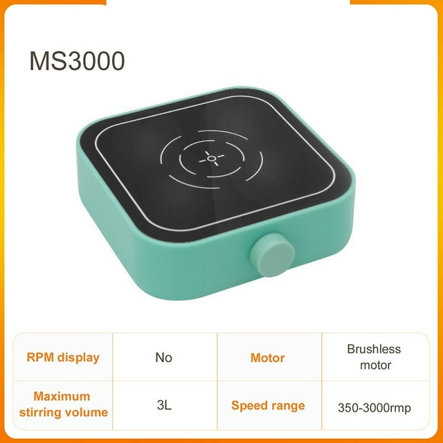 Lab Magnetic Stirrer - Electric Digital Display, 3000 RPM, 3L Capacity, Portable Lab Stirrer With Brushless Motor, 12V