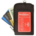 thumbnail image 3 of RFID Blocking Premium Genuine Leather Credit Card Holder Zipper ID Neck Wallet RFID P 470 (C), 3 of 5