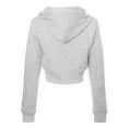 thumbnail image 3 of Olyvenn Womens Cropped Zip up Hoodie Women Crop Cardigan Lightweight Jacket Hooded Sweatshirts Casual Hoodies for Teen Girls Gray L, 3 of 3