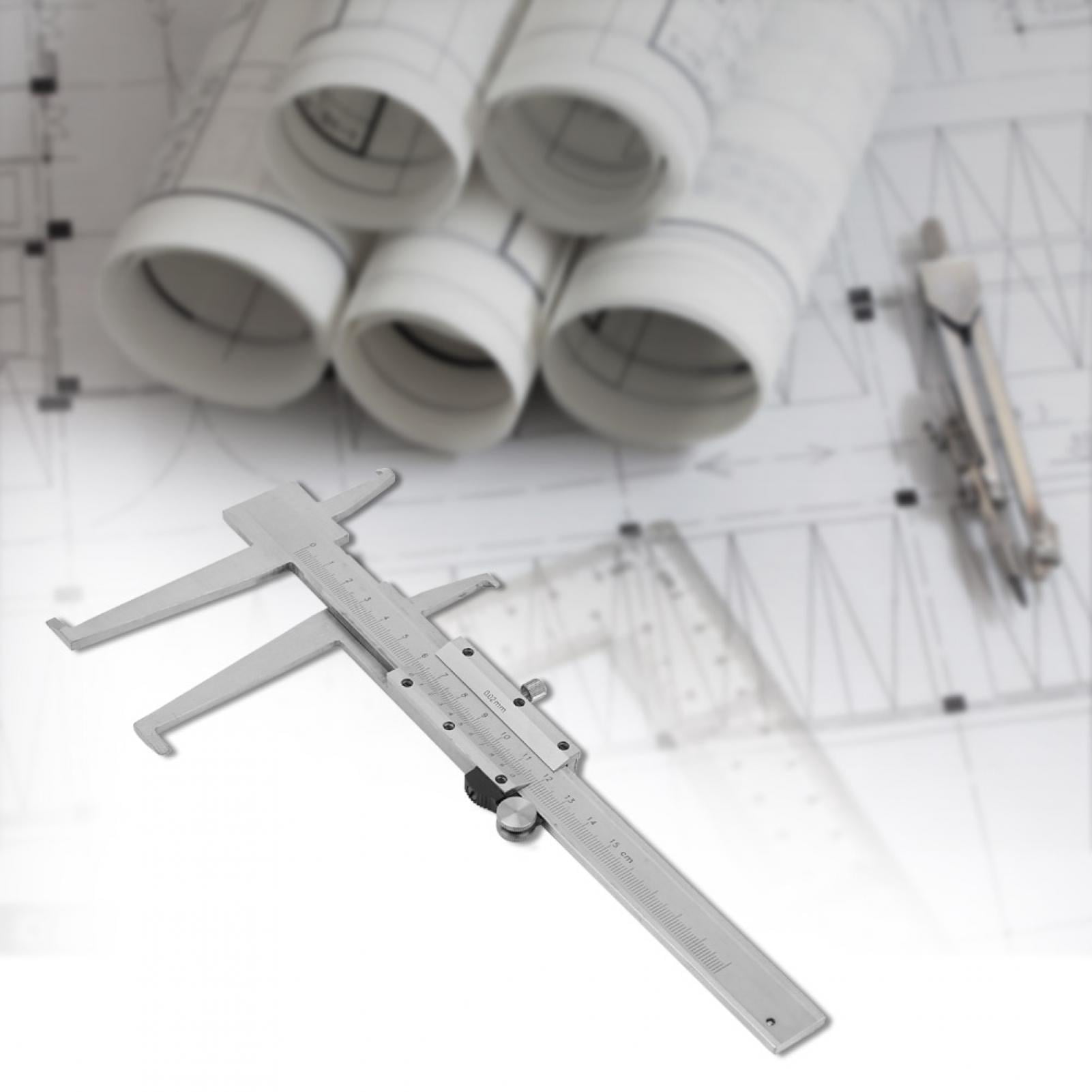 Carbon Steel Inside Groove Vernier Caliper Inner Micrometer Gauge Ruler Measuring Tool 9-150mm