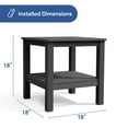 thumbnail image 2 of Krikacy Adirondack End Table Set of 2, Double-Tiered HIPS All-Weather End Table for Porch Deck,Black, 2 of 7