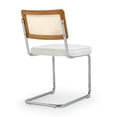 thumbnail image 6 of Belle White Boucle Fabric Dining Chair with Swivel Base, 6 of 6