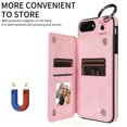 thumbnail image 2 of Nalacover for iPhone 8 Plus/7 Plus Wallet Case with Card Slots & Metal Finger Ring, Durable PU Leather Back Double Magnetic Botton Flip Kickstand Purse Shockproof Phone Case,Rosegold, 2 of 10