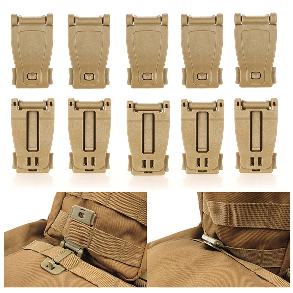 Anself 10 Pieces Gear Strap Clip for Molle Backpack bing