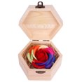 thumbnail image 1 of Flores artificiales Hexágono Caja de Madera Flor de Jabón Simulación Colorido Rosa Pequeña Caja de Madera ANMAO MXFZH2212100310, 1 of 1