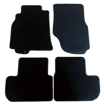 Ikon Motorsports Compatible with 03-07 Infiniti G35 OE Factory Style Black Nylon Carpet Car Floor Mats Front Rear 4pcs 2003 2004 2005 2006 2007