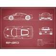 thumbnail image 3 of Rogan, Mark 18x15 Black Modern Framed Museum Art Print Titled - Ferrari Enzo-Maroon, 3 of 5