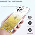 thumbnail image 6 of Compatible with iPhone 15 Pro Max Case Clear Cute Giltter iPhone 15 Pro Max Phone Case for Women Girls Transparent TPU Bumper Cases with Lanyard Strap (Yellow), 6 of 7