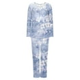 thumbnail image 6 of Yuwull Women Pajama Sets Crew Neck Long Sleeve Tops and Pants Set Soft Comfy 2 Piece Loungeswear Pjs, 6 of 6