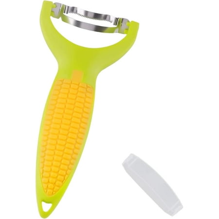 

Corn Cutter Stainless Steel Corn Scraper Corn Cutter Tool Knife Peeler with Soft Handle and Blade Protector for Home Restaurant Salad Making