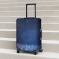 thumbnail image 2 of Lsque Retro Blue Glitter Printed Luggage Cover, Travel Luggage Protector,Scratch and Dirt Resistant, Fits 18-32 Inch Luggage - Large, 2 of 9