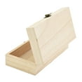 thumbnail image 3 of YLLSF Rectangular Wooden Storage Box Retro Buckle Wooden Box Clamshell Wooden Gift Box, 3 of 8