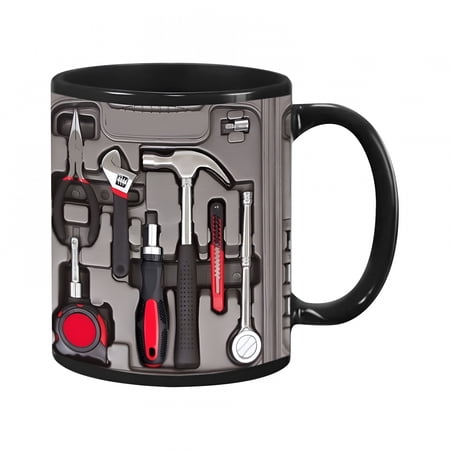 ACDANC 2026 New Mechanic Toolbox Mug,11Oz Ceramic Mechanic'S Toolbox Coffee Cup,Hyper Real Tool Case Machinist Tool Kit Mug Toolbox Set Cool Gifts for Mechanics Men Husband Dad