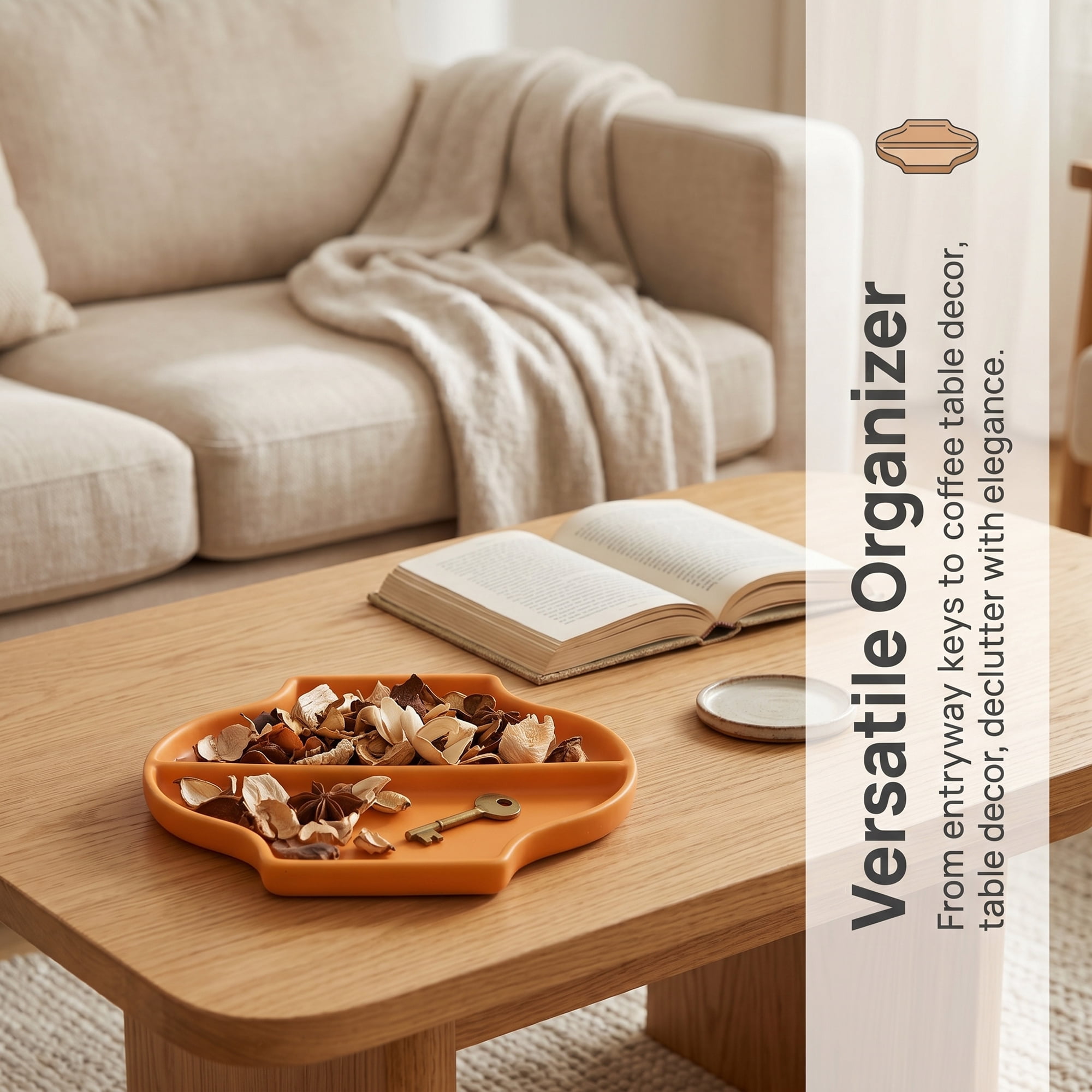 Unique Bargains Cloud Jewelry Dish Irregular Ceramic Trinket Tray Orange 7.5*5.9*1.2inch