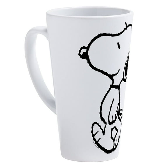 CafePress - Snoopy Walking Left - 17 Oz White Ceramic Latte Mug