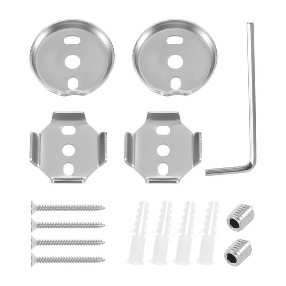 15Pcs Bathroom Towel Bar Repair Set Stainless Steel Mounting Hardware Set for Towel Rod Hook Easy Installation