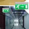 thumbnail image 4 of Señal de luz de salida de emergencia de incendios con letras verdes de acrílico LED, luz indicadora de evacuación de seguridad 110-220, 4 of 4