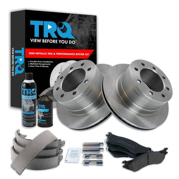 TRQ Rear Brake Pad & Rotor Kit BKA38491 Fits Select 2007-2008 Dodge Ram 1500 , 2006-2008 Dodge Ram 2500 , 2006-2008 Dodge Ram 3500