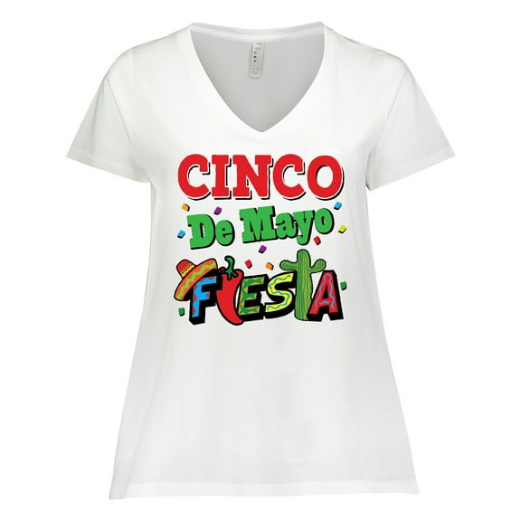 Inktastic Cinco De Mayo Fiesta Party Women's Plus Size V-Neck T-Shirt