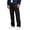 Black, variant on Versatile Men's Cargo Pants, Straight Leg Cotton Twill Trousers with 6 Pockets, Elastic Waist Relaxed Fit for Autumn Casual Streetwear