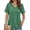 Dark Green, variant on Deep V Neck Womens Tops Curved Hem Shirts for Women Fashion Trendy Blouses Casual Loose Fit Tees Tops