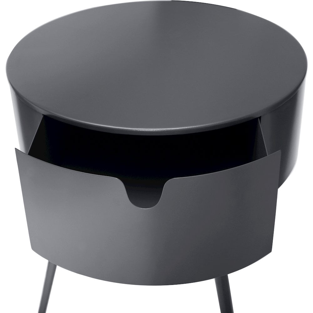 Meridian Furniture Bali Gray Metal Nightstand