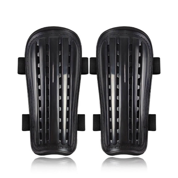 Solace 2 Pieces Shin Guards Adult Football Protective Pads Impact Absorbent Leg Shields Plastic Material with Elastic Straps Suitable for Soccer Games Training Matches Sports Activities