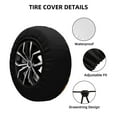 thumbnail image 2 of Gukieu Grim Coffee Skull Print Car Tire Cover, Adjustable Waterproof and Dustproof Tire Protection Cover, Suitable for SUV, Truck, Van-14 inch, 2 of 6